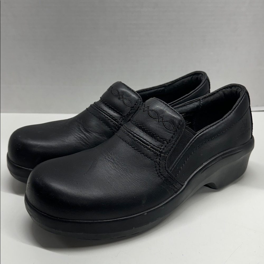 Ariat Expert Safety Clogs Slip On Shoes Composite Toe Leather Black Womens 10 - Picture 4 of 12